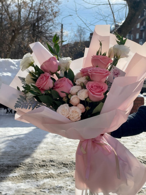 Букет «Розовый закат»