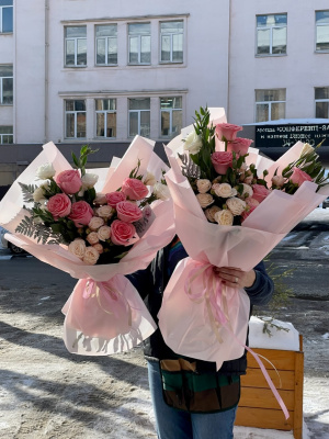 Букет «Розовый закат»