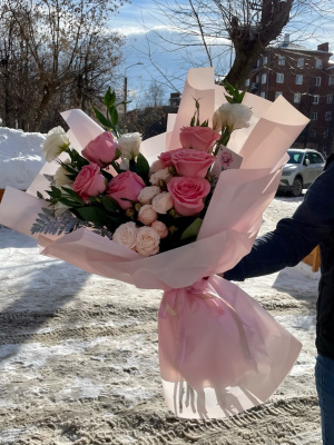 Букет «Розовый закат»